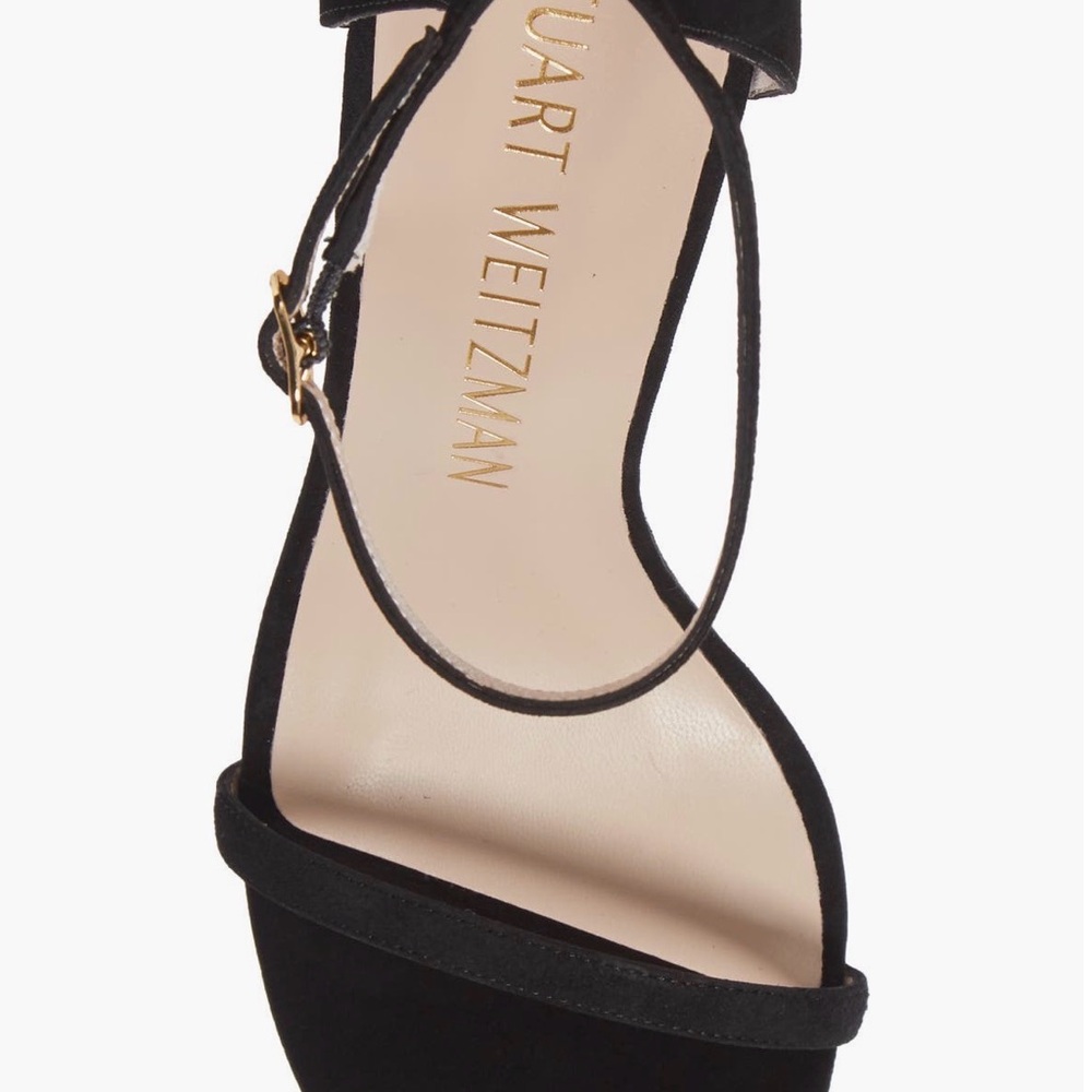 Stuart Weitzman Black NUDISTSONG HEEL IN BLACK SUEDE - Picture 5 of 5